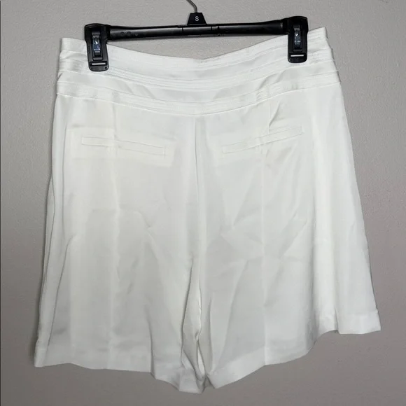 Ramy Brook Ivory High Waist Satin Women's Shorts